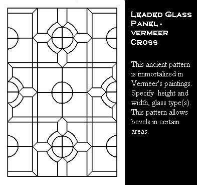 Tudor Window Leaded Glass panel - Vermeer